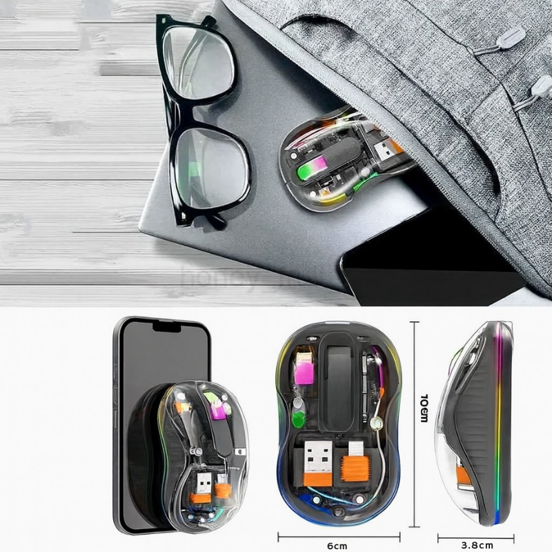 Mouse Inalambrico Coteci Crystal